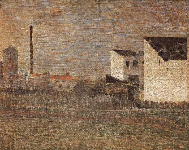 Georges Seurat Suburb France oil painting art